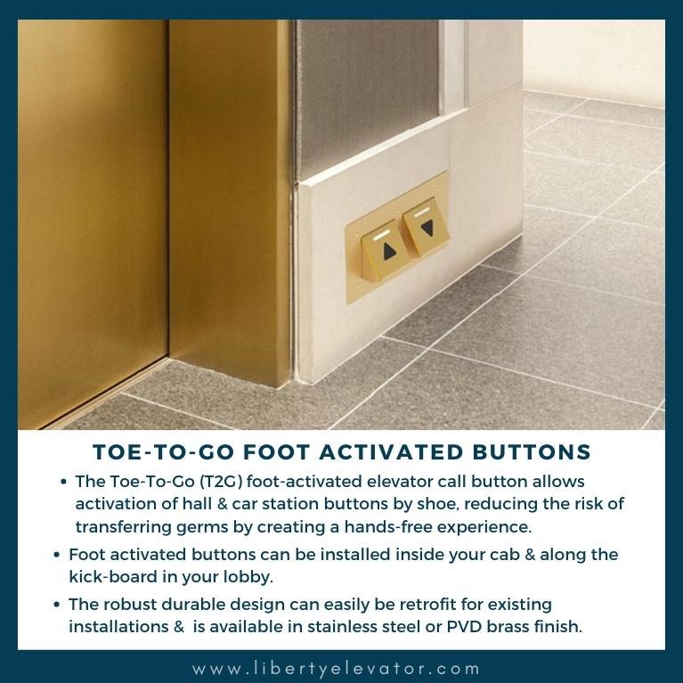 Virus Protection Solution, Elevator toe-to-go foot activated buttons